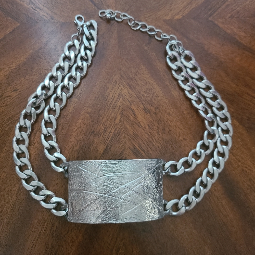 Gorgeous Statement Silver Chain Choker - image 3